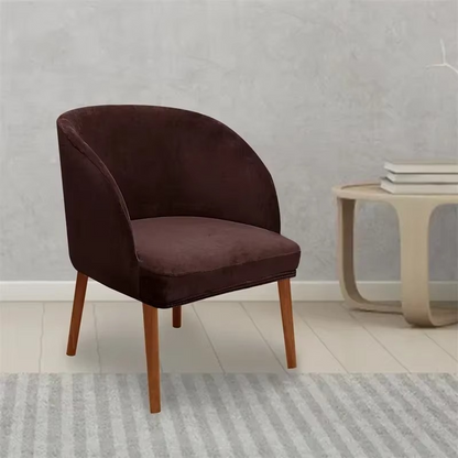 Stretchy Velvet Chair Cover for Round Arm Chairs