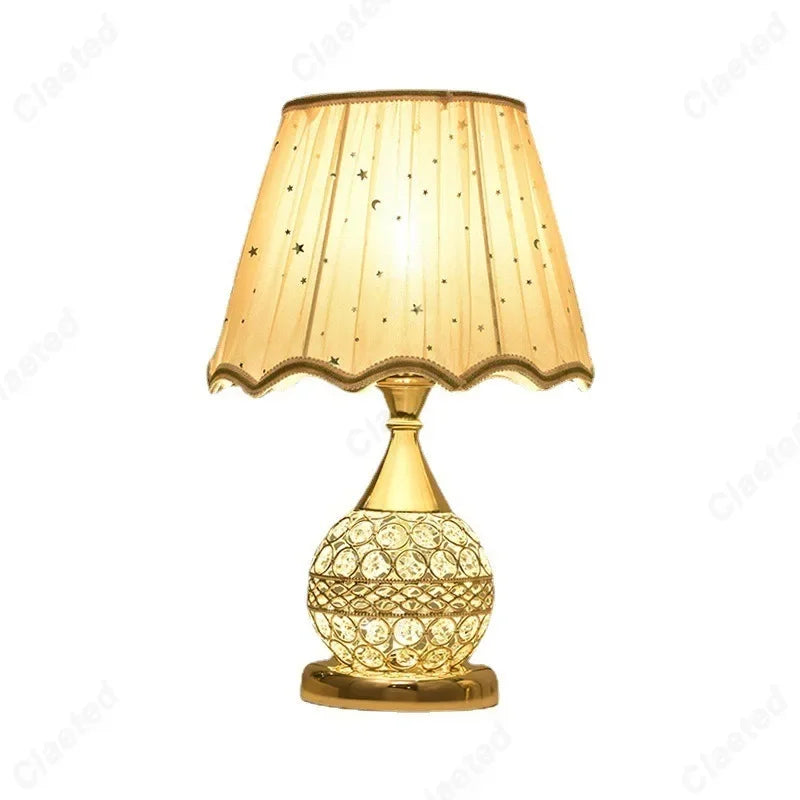 Elegant Soft Glow Table Lamp with Crystal Base