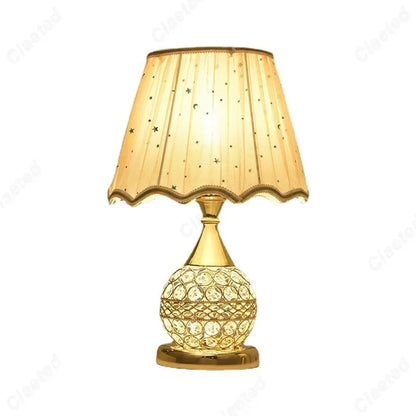 Elegant Soft Glow Table Lamp with Crystal Base