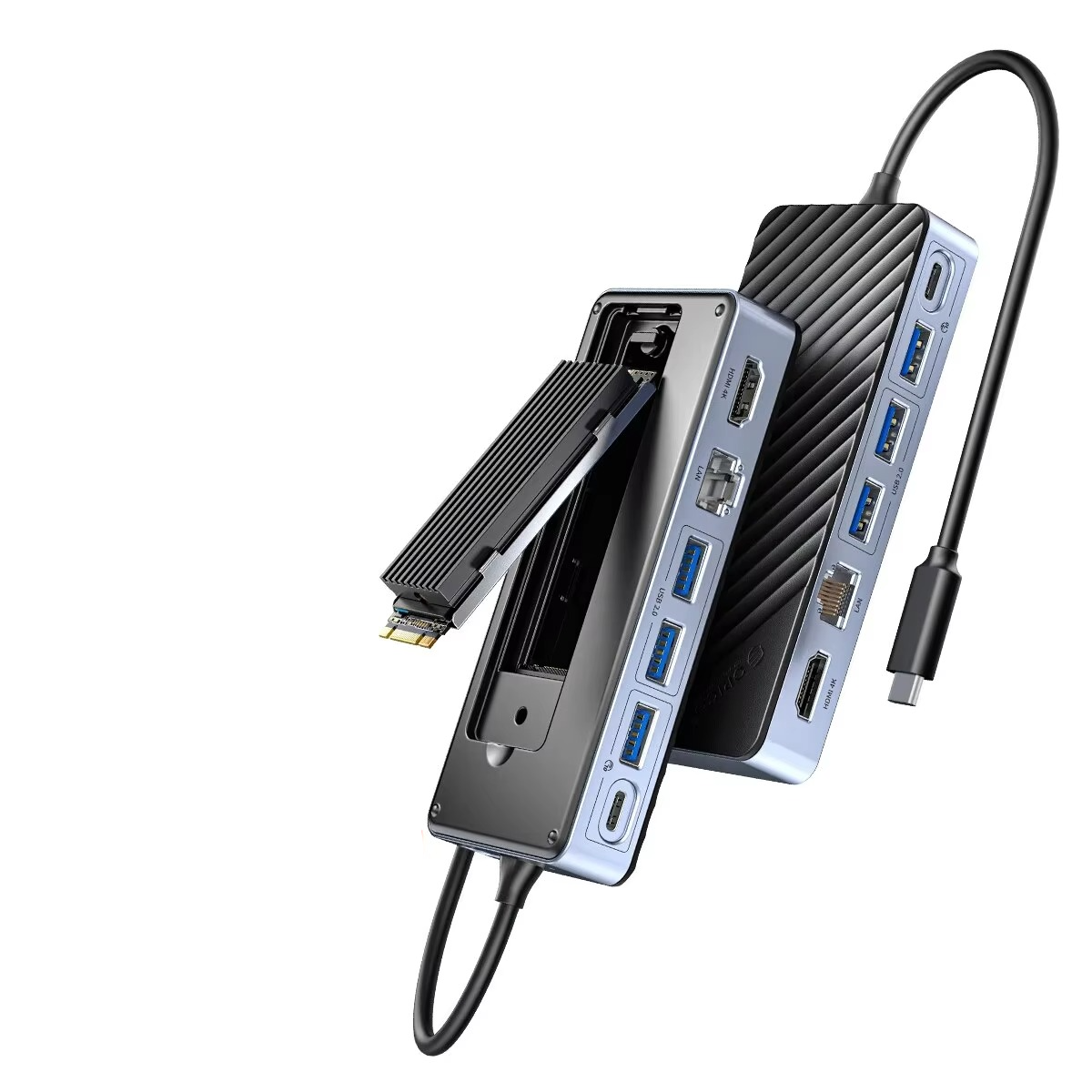 Portable USB-C Laptop Dock with Hard Drive Bay - Cofik