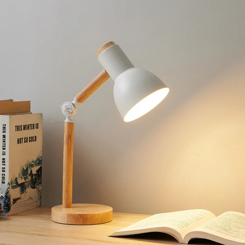 Stylish Wooden Desk Lamp
