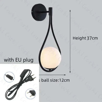 Elegant Crystal Globe Wall Light