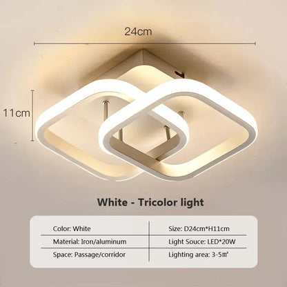 Bright LED Ceiling Lamp - Adjustable Indoor Light Fixtures