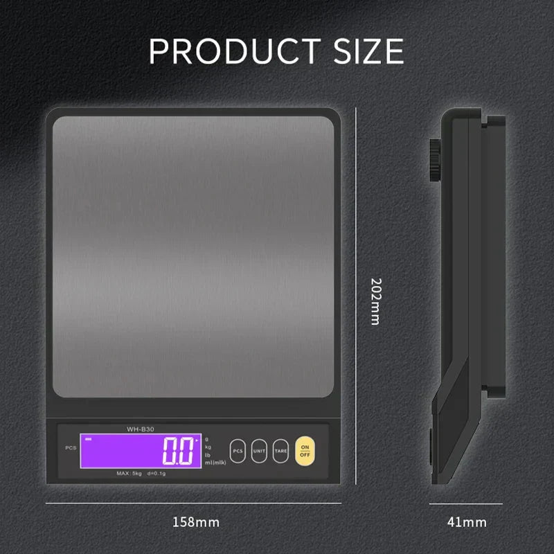Accurate Digital Kitchen Scale, Waterproof Stainless Steel