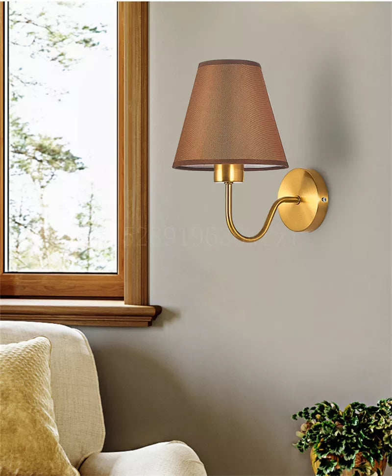 Country Style Textile Wall Light