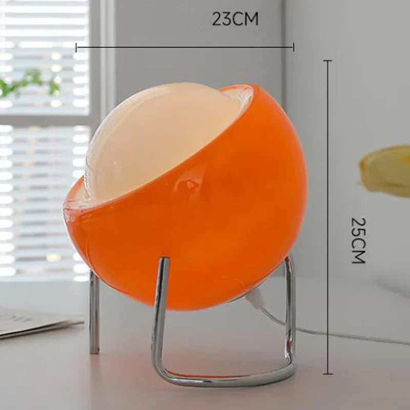 Classic Glass Desk Lamp with LED Night Light