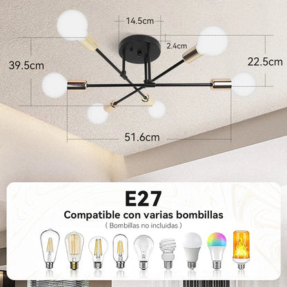 Stylish 6-Light LED Pendant Ceiling Lamp