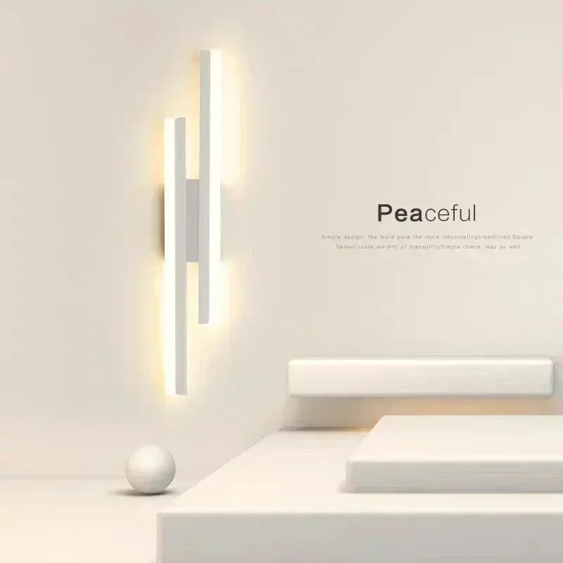 Slim LED Wall Light Fixture for Bedroom and Hallway