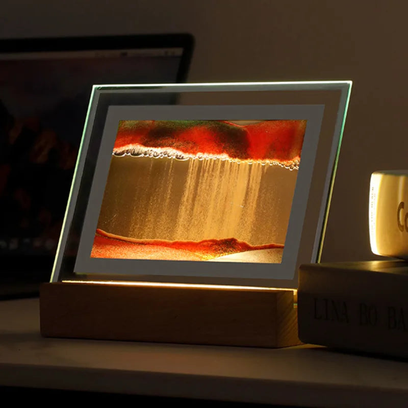 Colorful LED Moving Sand Table Lamp