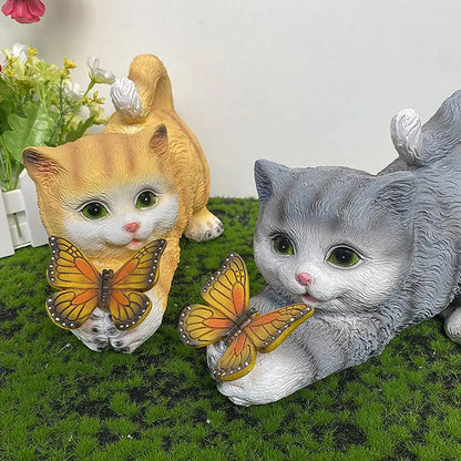 Colorful Cat Figurine Table Lamp