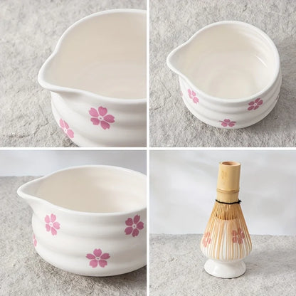 Traditional Japanese Tea Set with Whisk
