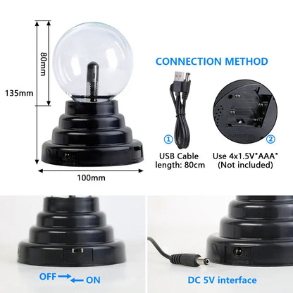 Sleek High Tech Plasma Table Lamp