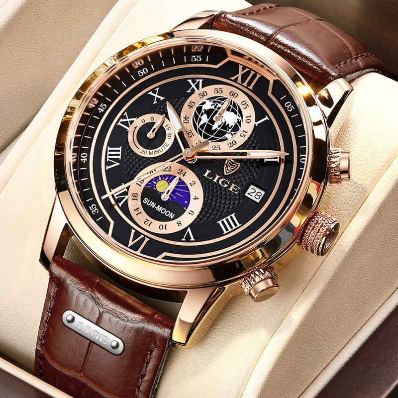 Affordable Leather Chronograph Men's Watch
