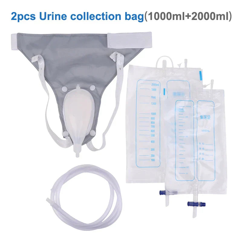 Adult Urine Collector Kit with Silicone Catheter Bag