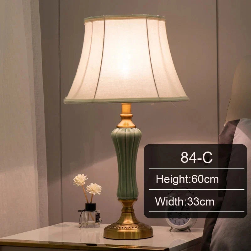 Simple Ceramic Bedside Table Lamp