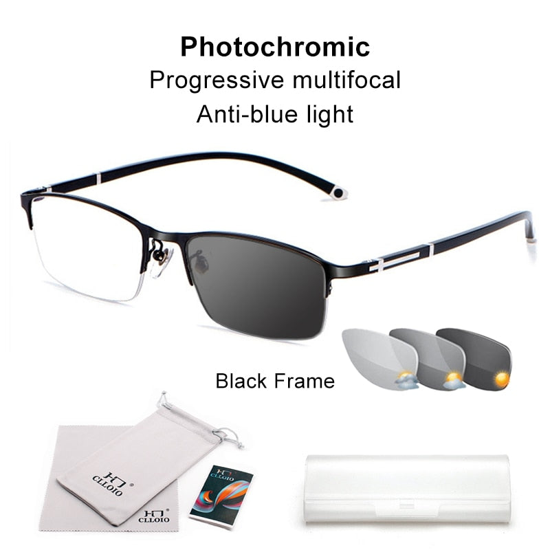 Stylish Progressive Blue Blocker Reading Glasses