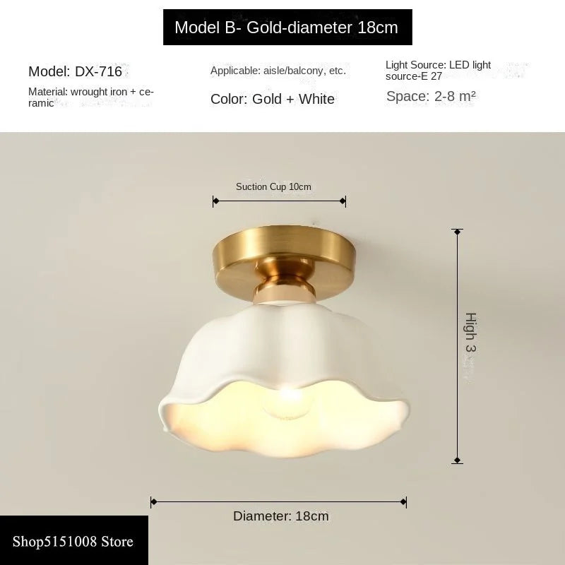 Modern Glass LED Hallway Ceiling Light Fixture