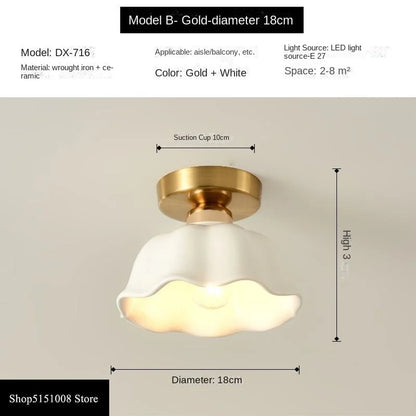 Modern Glass LED Hallway Ceiling Light Fixture