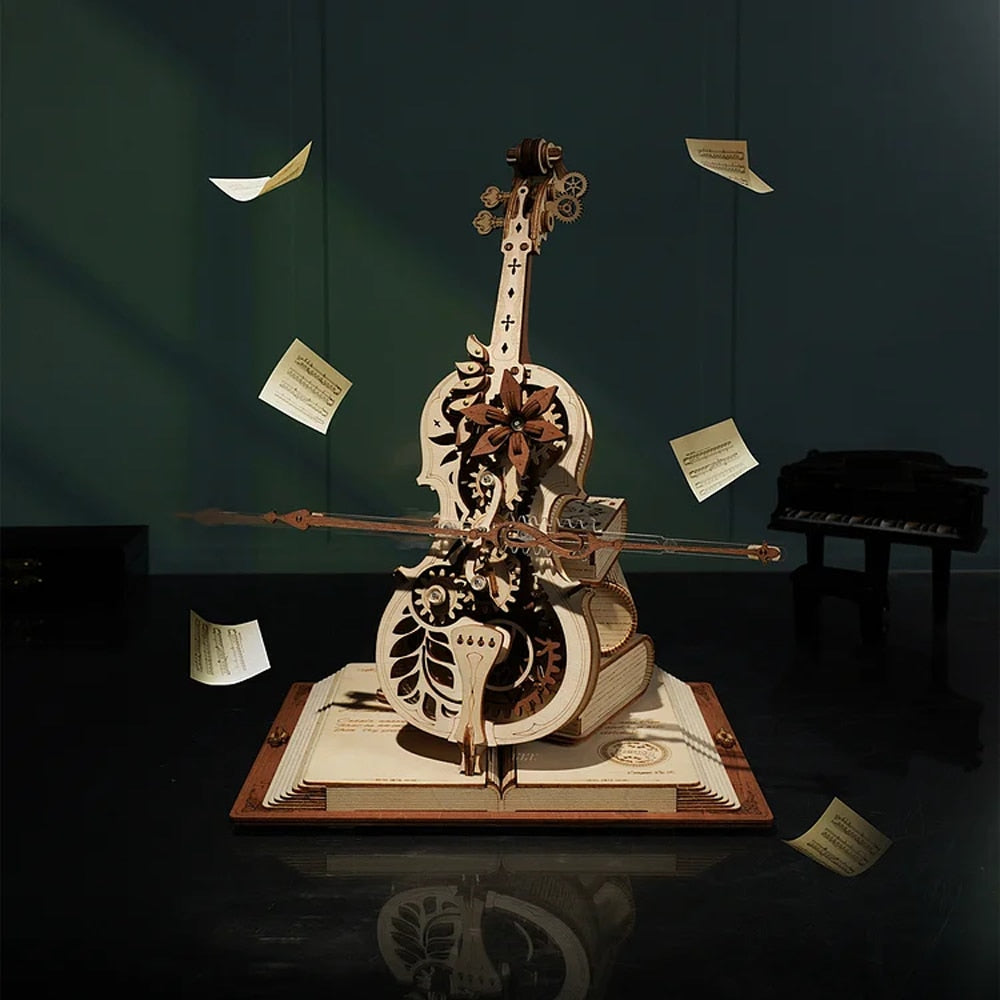 Complex Handcrafted Wood Music Puzzle Box
