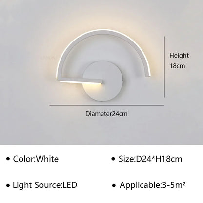 Contemporary LED Bedside Wall Light Fixture
