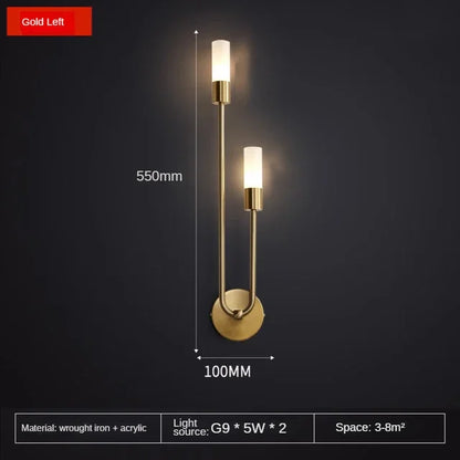 Elegant Gold LED Sconce Light