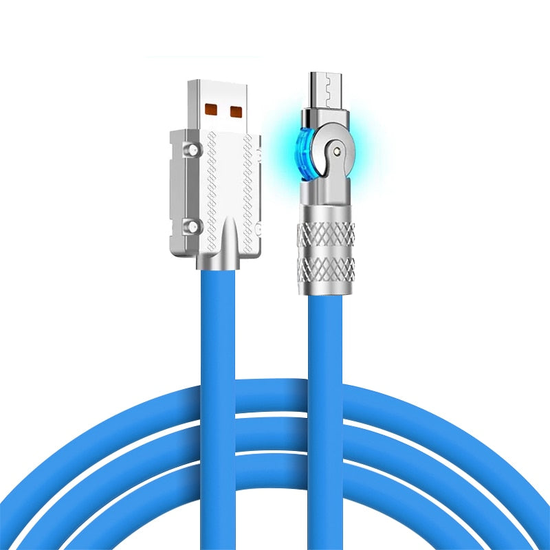Quick Charge Phone Cable with 360 Rotator