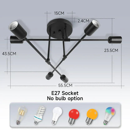 Stylish 6-Light LED Pendant Ceiling Lamp - Cofik
