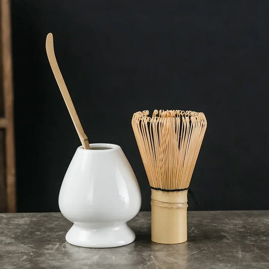 Natural Green Tea Set Ceramic Bamboo Style - Cofik