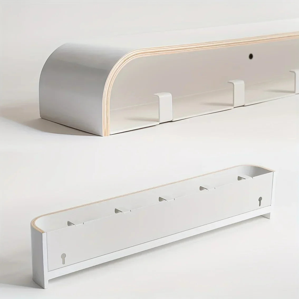 Space Saving Wall Mounted Coat Rack with Shelf and Hooks