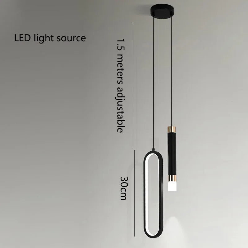 Sleek Contemporary LED Hanging Light Fixture
