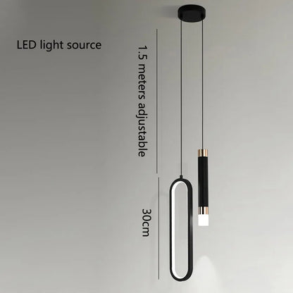 Sleek Contemporary LED Hanging Light Fixture
