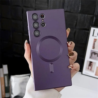 Slim Magnetic Phone Charging Cover for Samsung