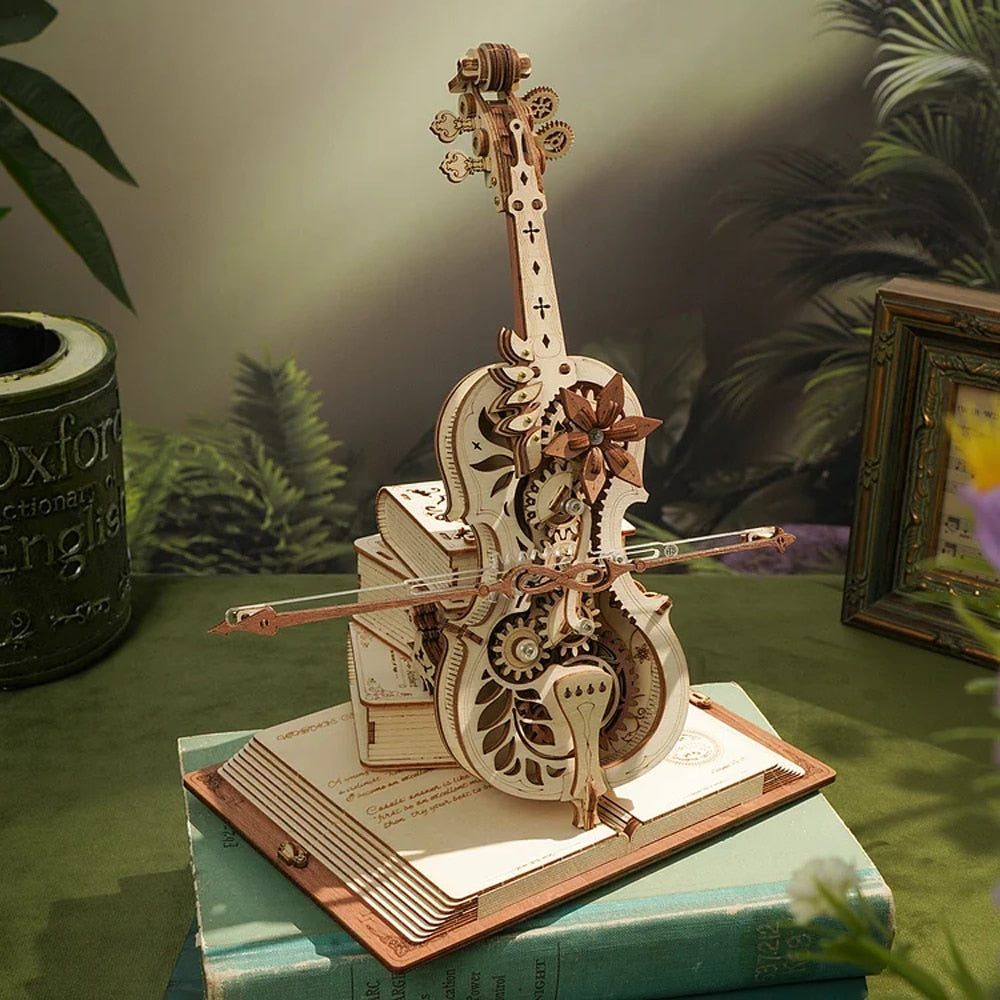 Complex Handcrafted Wood Music Puzzle Box