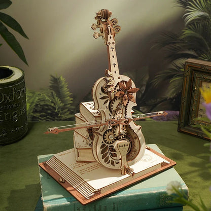 Complex Handcrafted Wood Music Puzzle Box