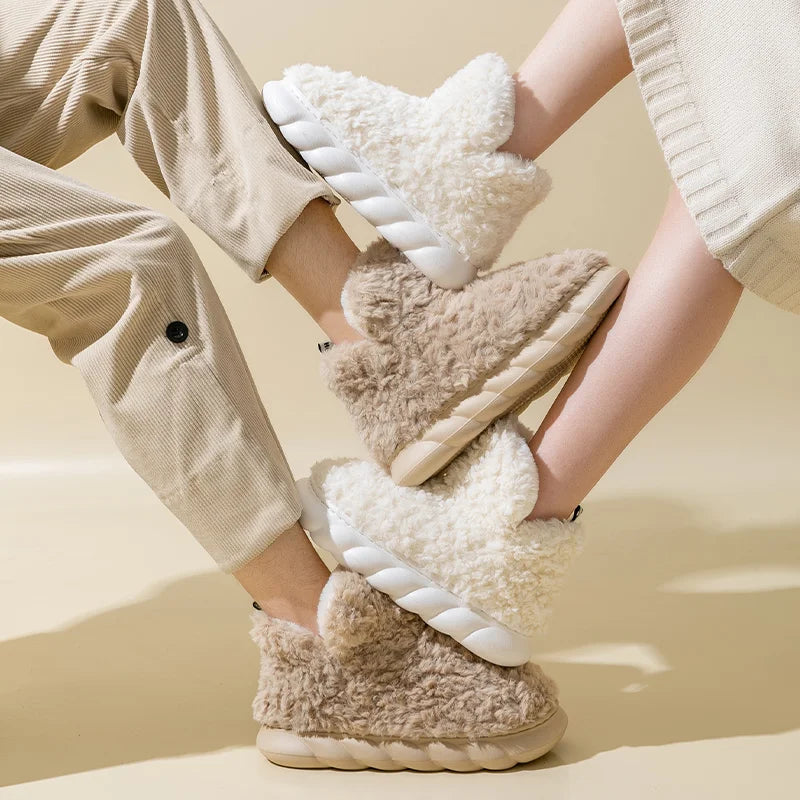 Soft Fuzzy Women's Slippers for Indoor Comfort - Cofik