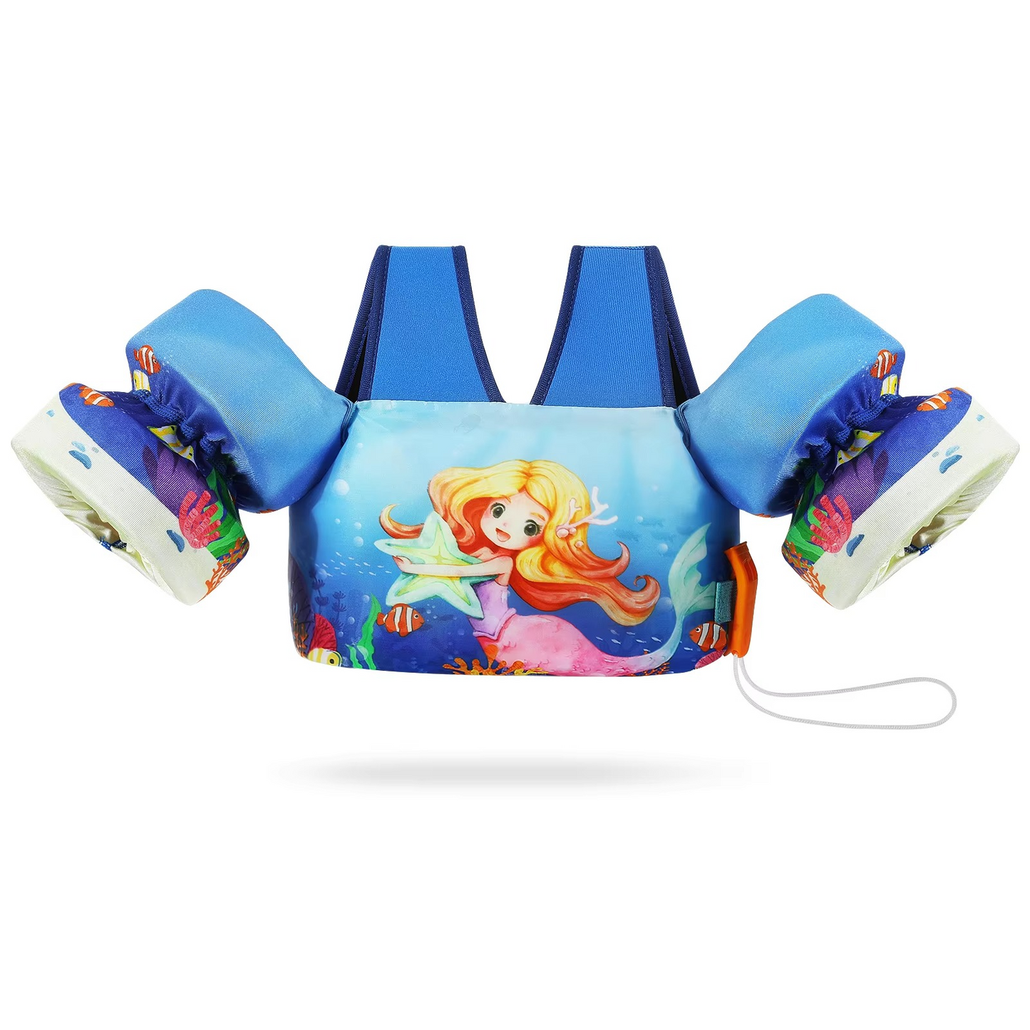 Children's Swim Vest with Arm Floats and Safety Whistle