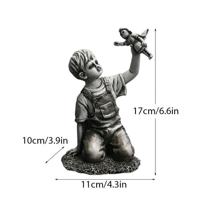 Banksy Figurines | Pop Art Decor | Modern Home Accents
