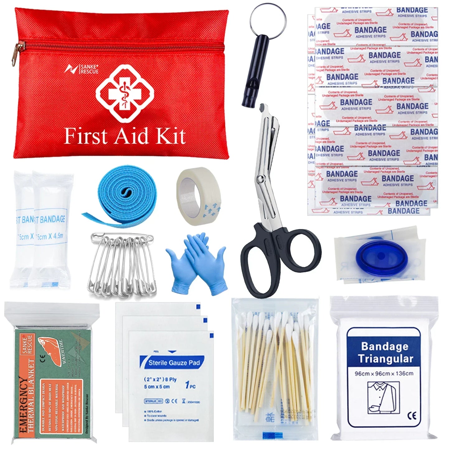 Ultimate 24-Piece Survival Kit for Camping & Emergency