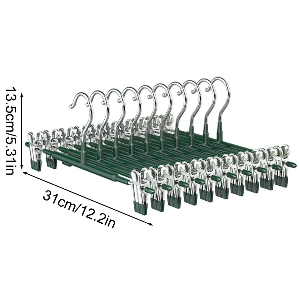 Slim Stainless Steel Closet Hanger with Clips