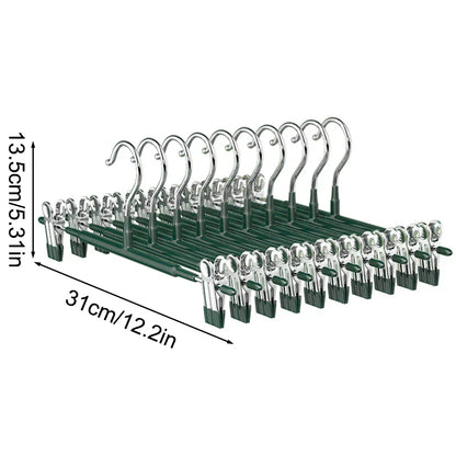 Slim Stainless Steel Closet Hanger with Clips