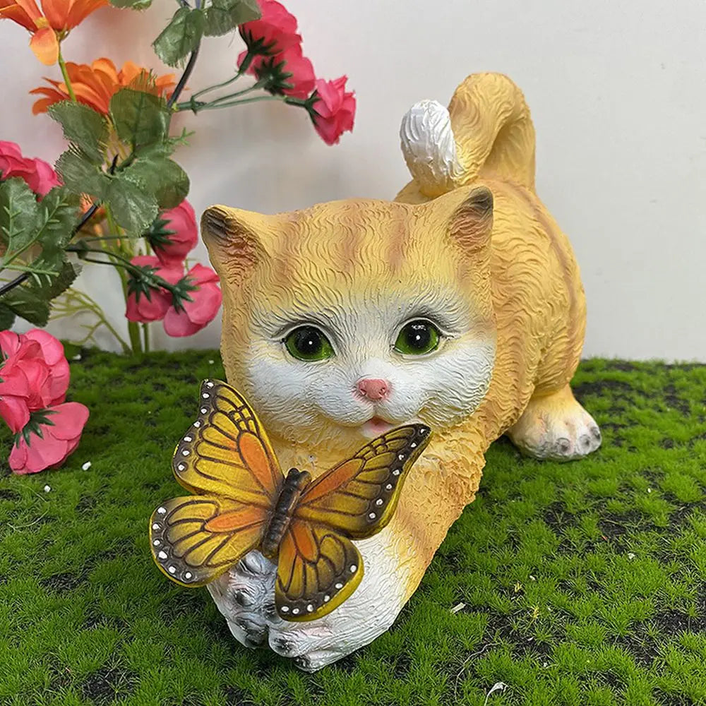 Colorful Cat Figurine Table Lamp
