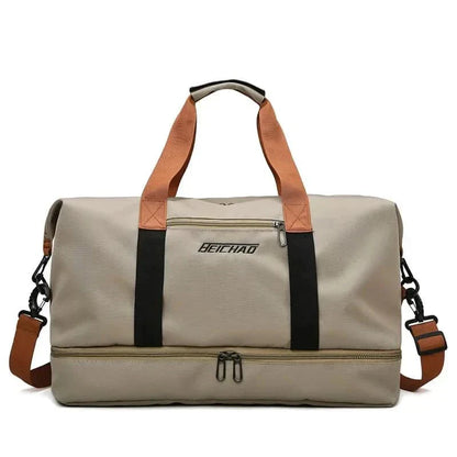 Travel Gym Bag with Shoe Pocket and Wet Dry Pouch