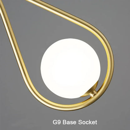 Simple Glass Globe Pendant Lighting Fixture