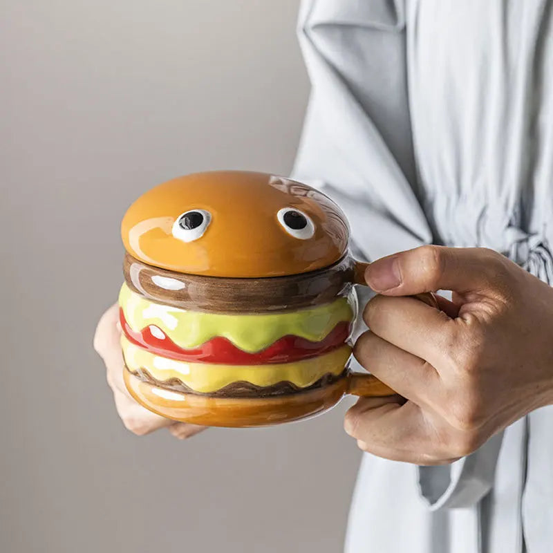 Fun Food Shaped Ceramic Burger Mug