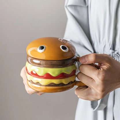 Fun Food Shaped Ceramic Burger Mug