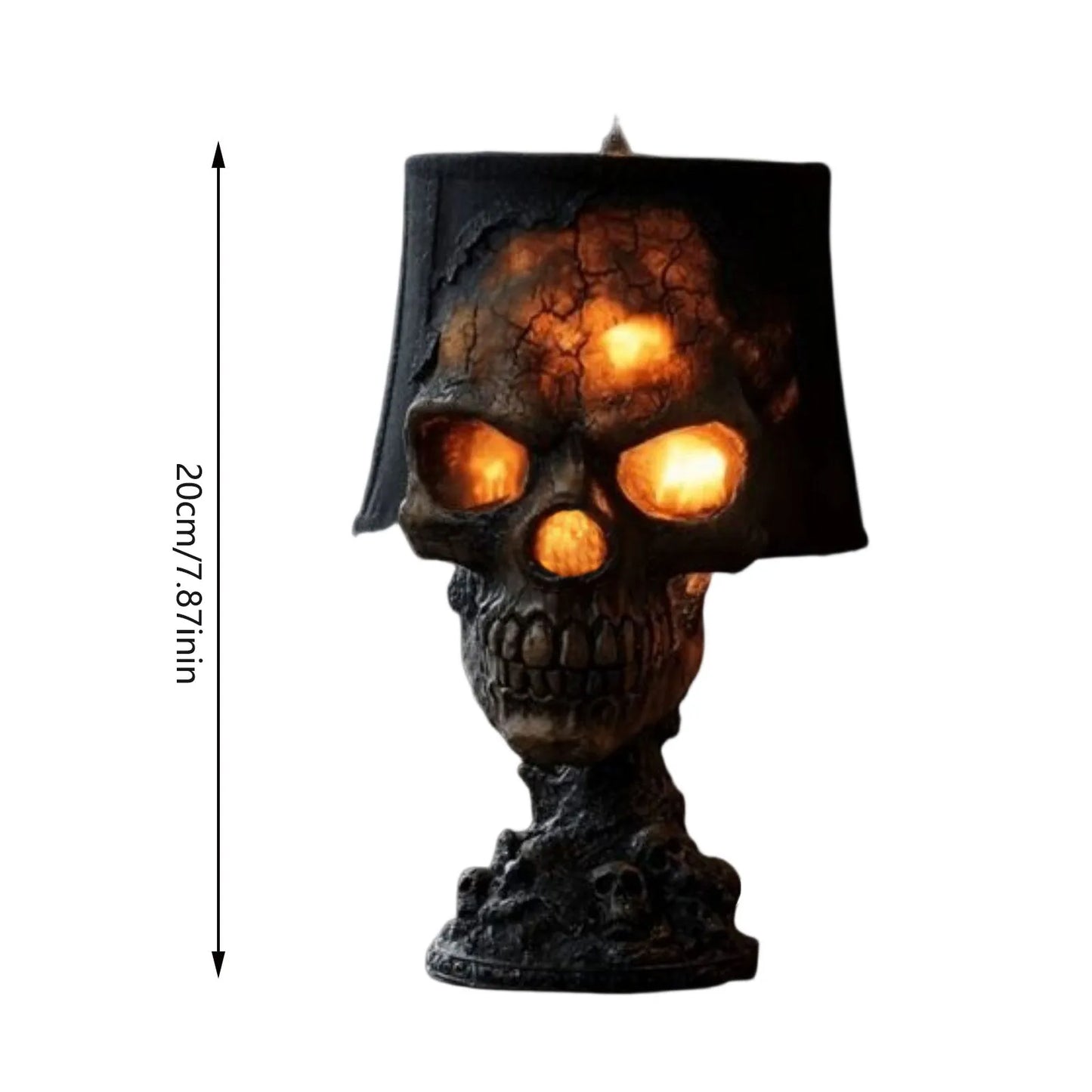 Spooky Skull Table Light Dark Decor