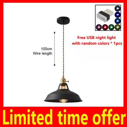Rustic Metal LED Pendant Light Fixture