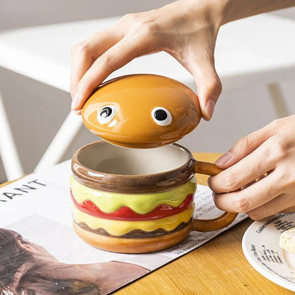 Fun Food Shaped Ceramic Burger Mug