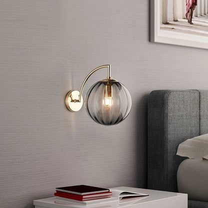 Sleek Glass Ball LED Wall Light
