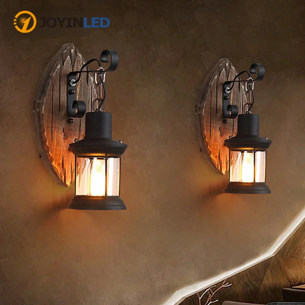 Vintage Metal Lantern Wall Light